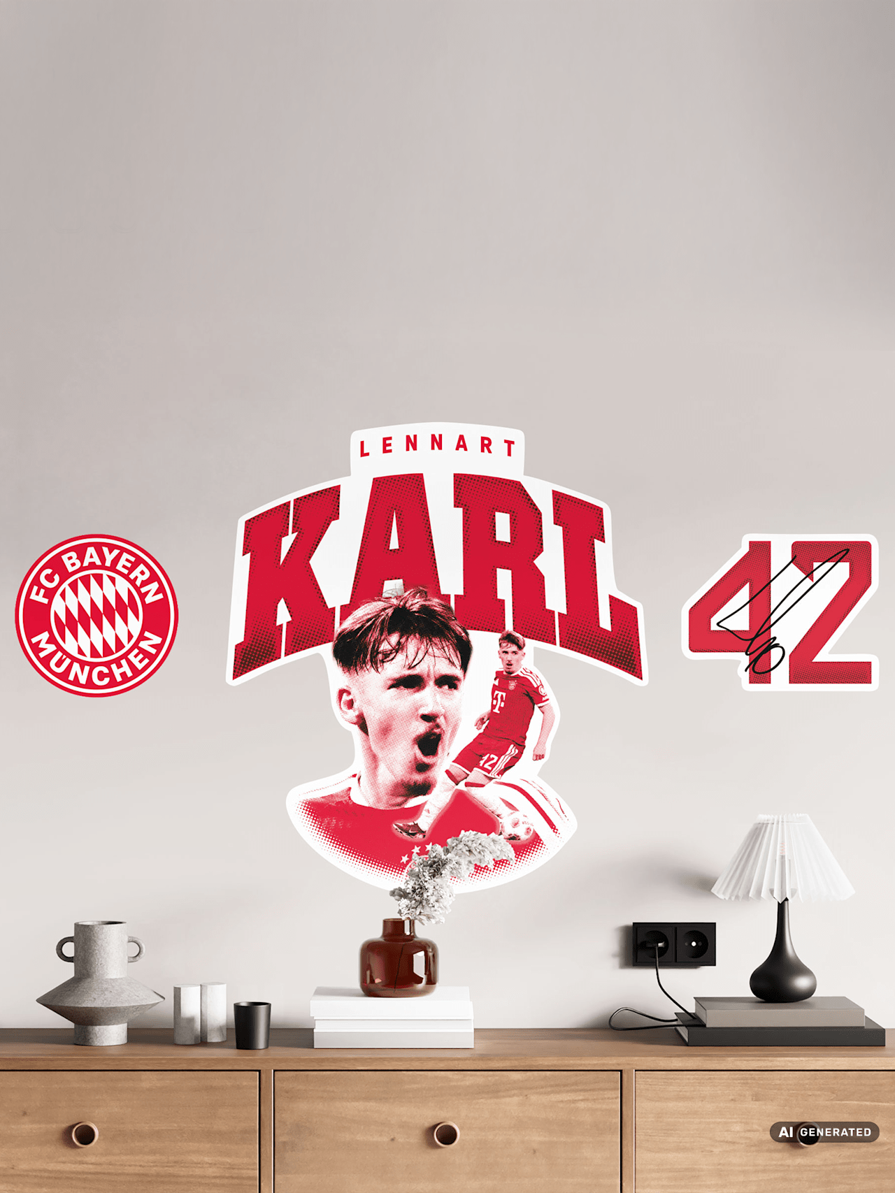 Wandtattoo Karl 40x60 cm detail 2