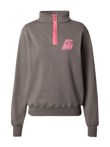 Ladies half top zip sweatshirt