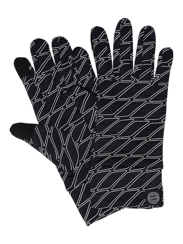 Gants FC Bayern München - Tricot Noir Avec Logo Officiel - 100% Polyacrylique