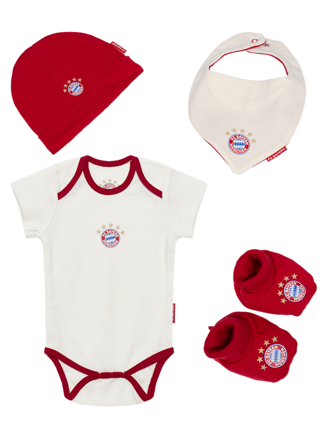 Baby Geschenkset weiß Offizieller FC Bayern Store