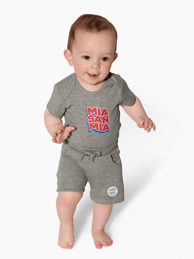 Baby Mia san mia tracksuit shorts gray Official FC Bayern Munich Store