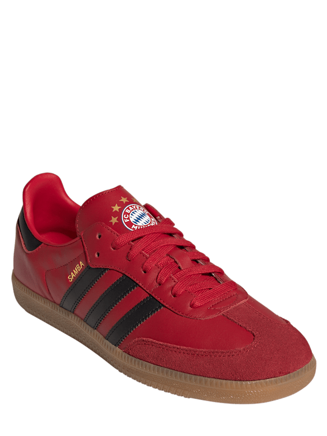 red samba trainers