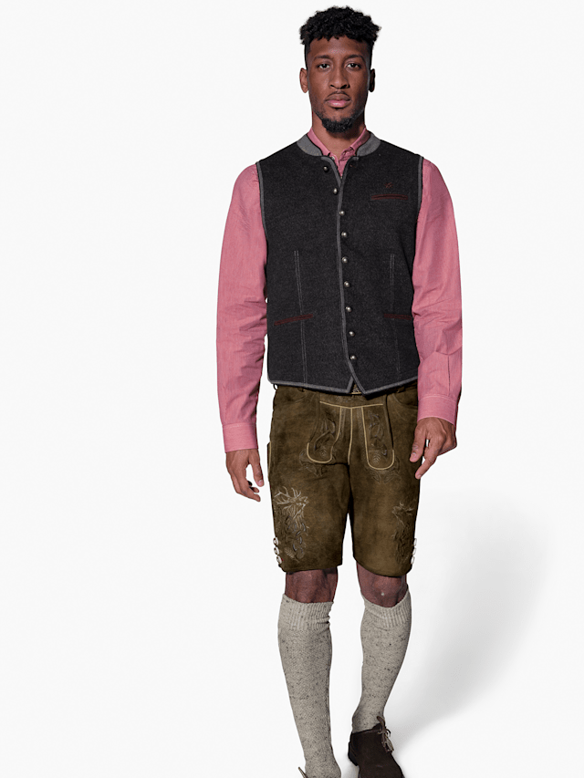 Stockerpoint Markus Gilet Classico Tradizionale Uomo - Tessuto Strutturato, Bottoni In Corno, Taglio Classico