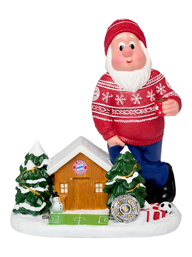 Gartenzwerg Mit Schlitten – 33 Cm, Weihnachtsdeko Aus Bruchfestem PVC, Wetterfest, Made In Germany