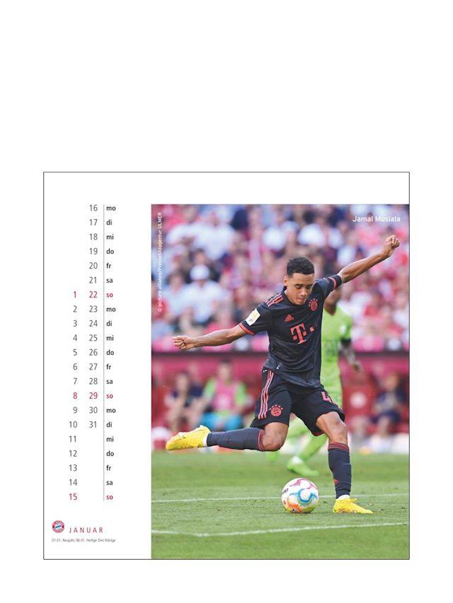 Postcard calendar 2023 Official FC Bayern Munich Store