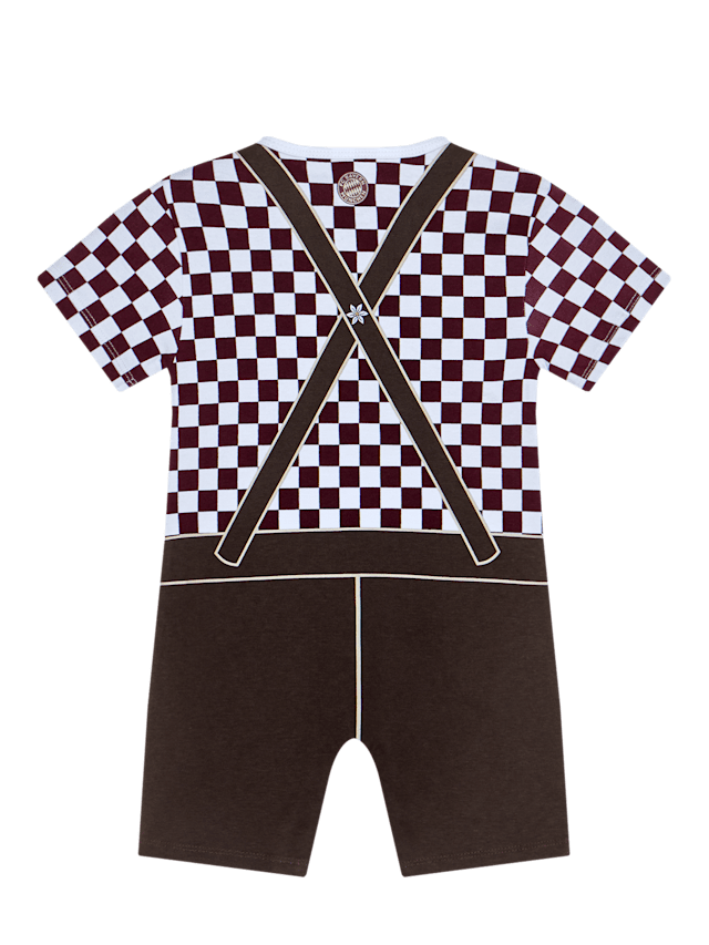 FC Bayern München Babybody Mit Lederhose – Offizieller Fanartikel, Größe 56, Braun