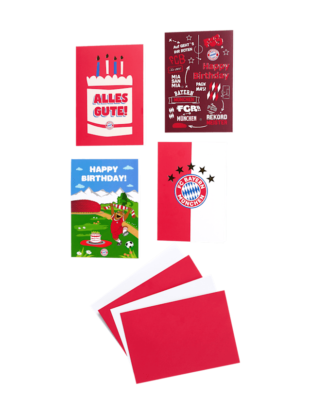Geburtstagskarte 4er Set | Offizieller FC Bayern Store