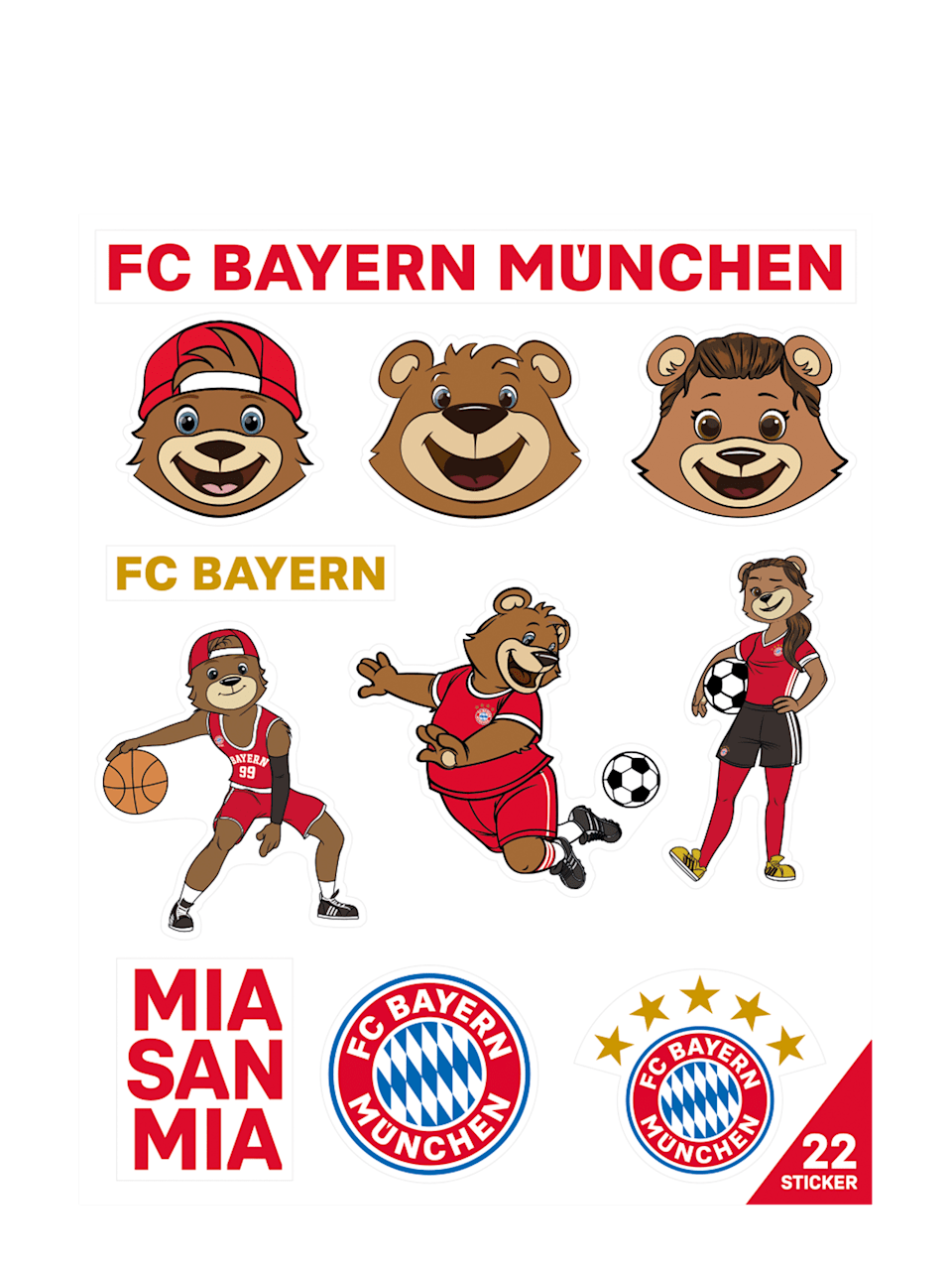 Bambini Set di adesivi con 2 mascotte 1