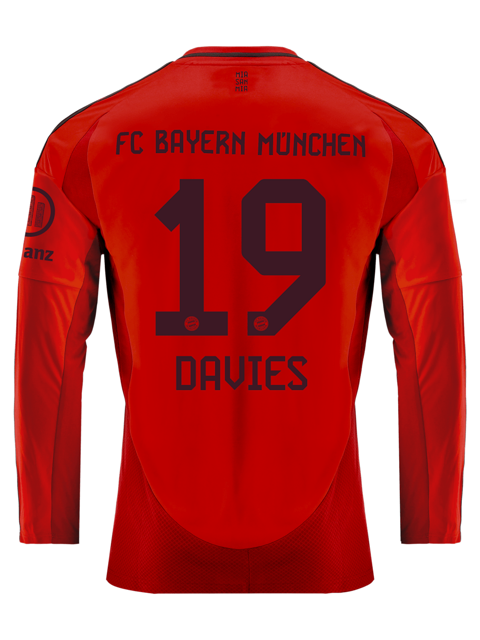 Alphonso Davies Men Long Sleeve Jersey Home 24-25 1