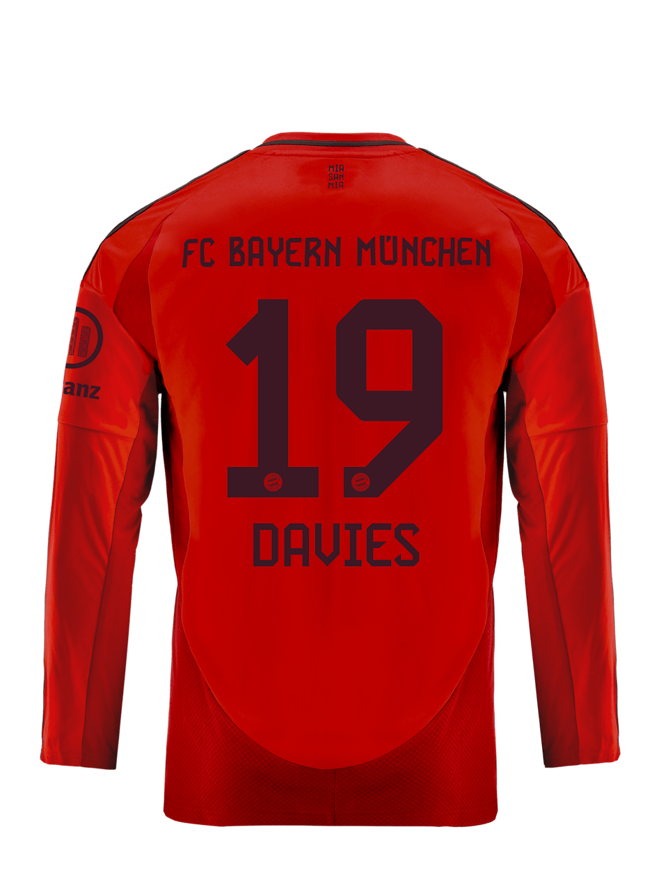Alphonso Davies Kids Long Sleeve Jersey Home 24-25 1