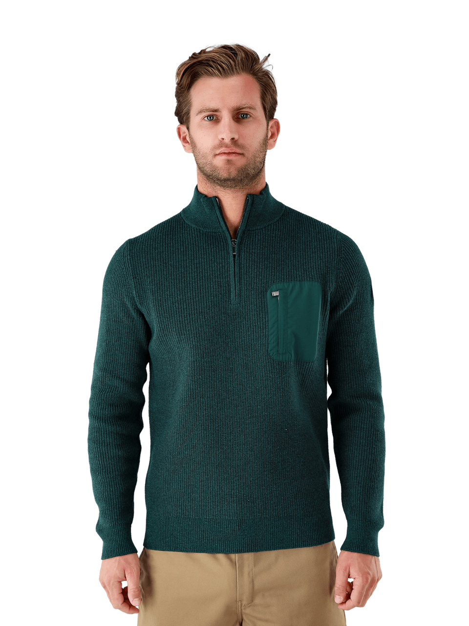 Uomini Maglia mezza zip Home 1