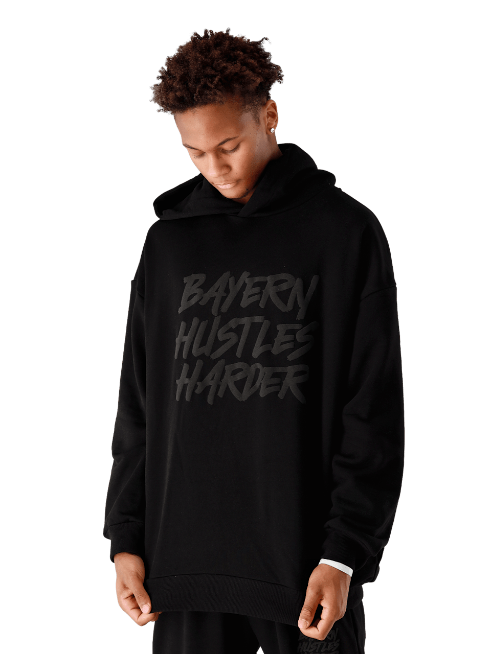Uomini Hoodie Hustles Harder 1