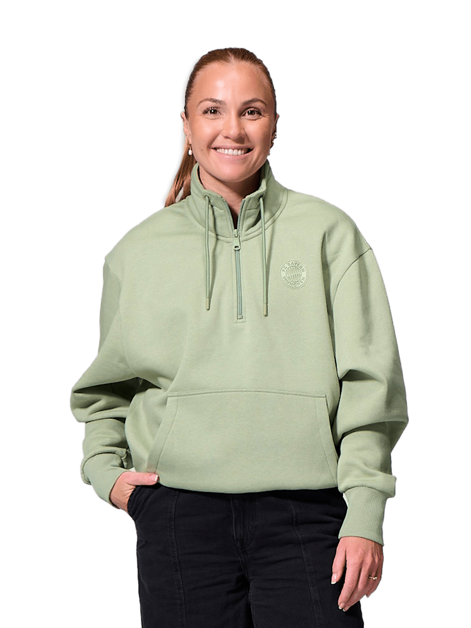 Femmes Half-Zip Logo Spring 1