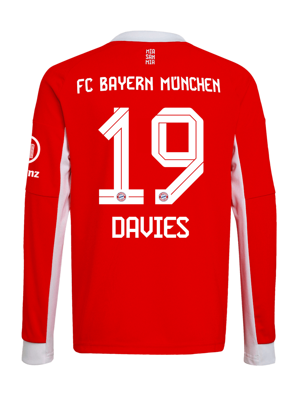 Alphonso Davies Men Long Sleeve Home Jersey 25-26 1