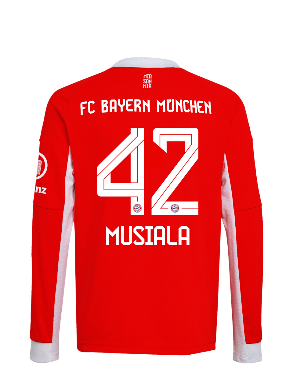 Jamal Musiala Kids Long Sleeve Home Jersey 25-26 1