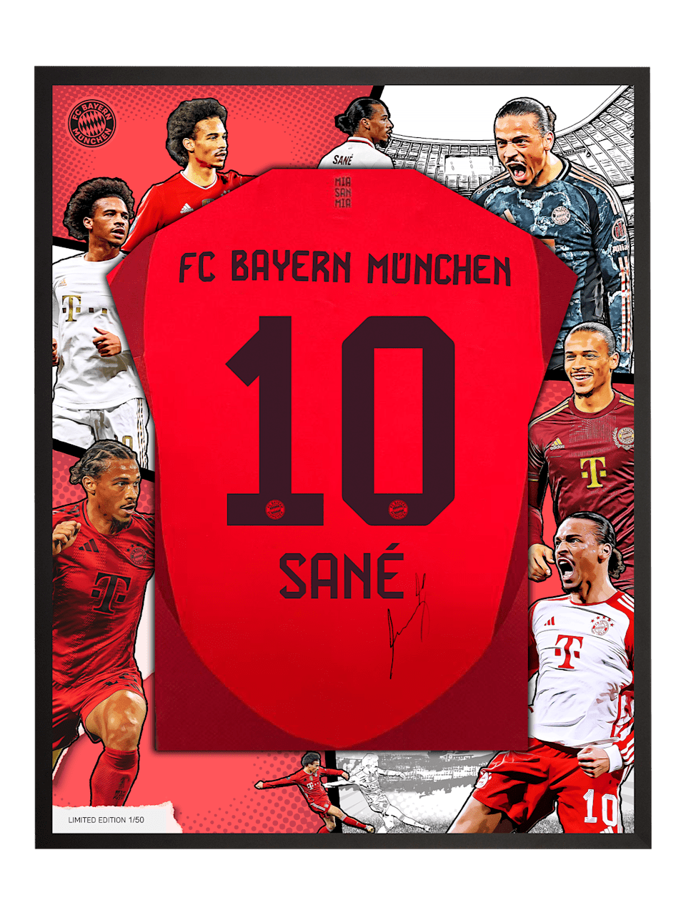 Leroy Sané Trikotrahmen Sané Limited Edition 1