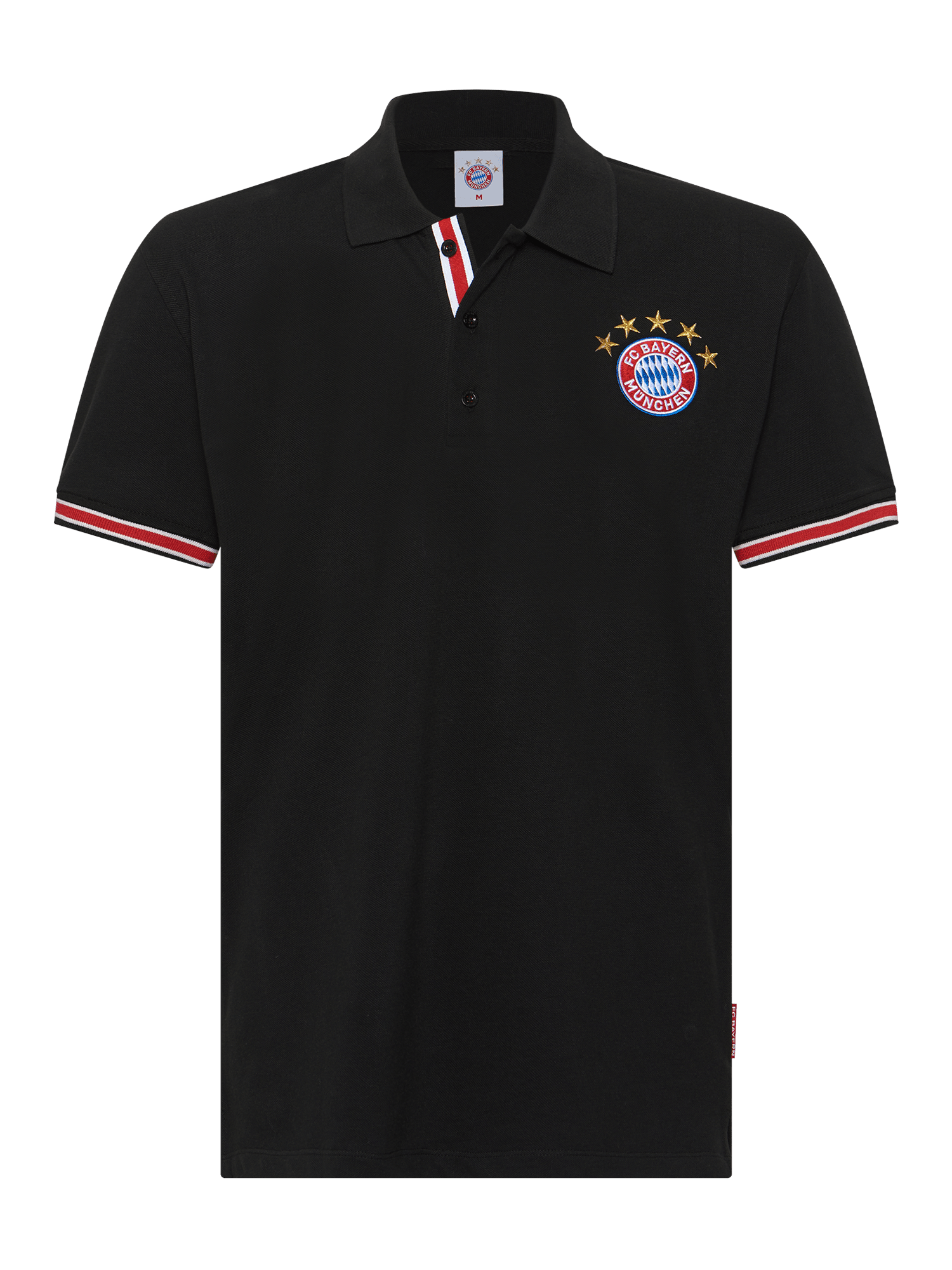 Men Polo shirt with logo black | Official FC Bayern Munich Store 