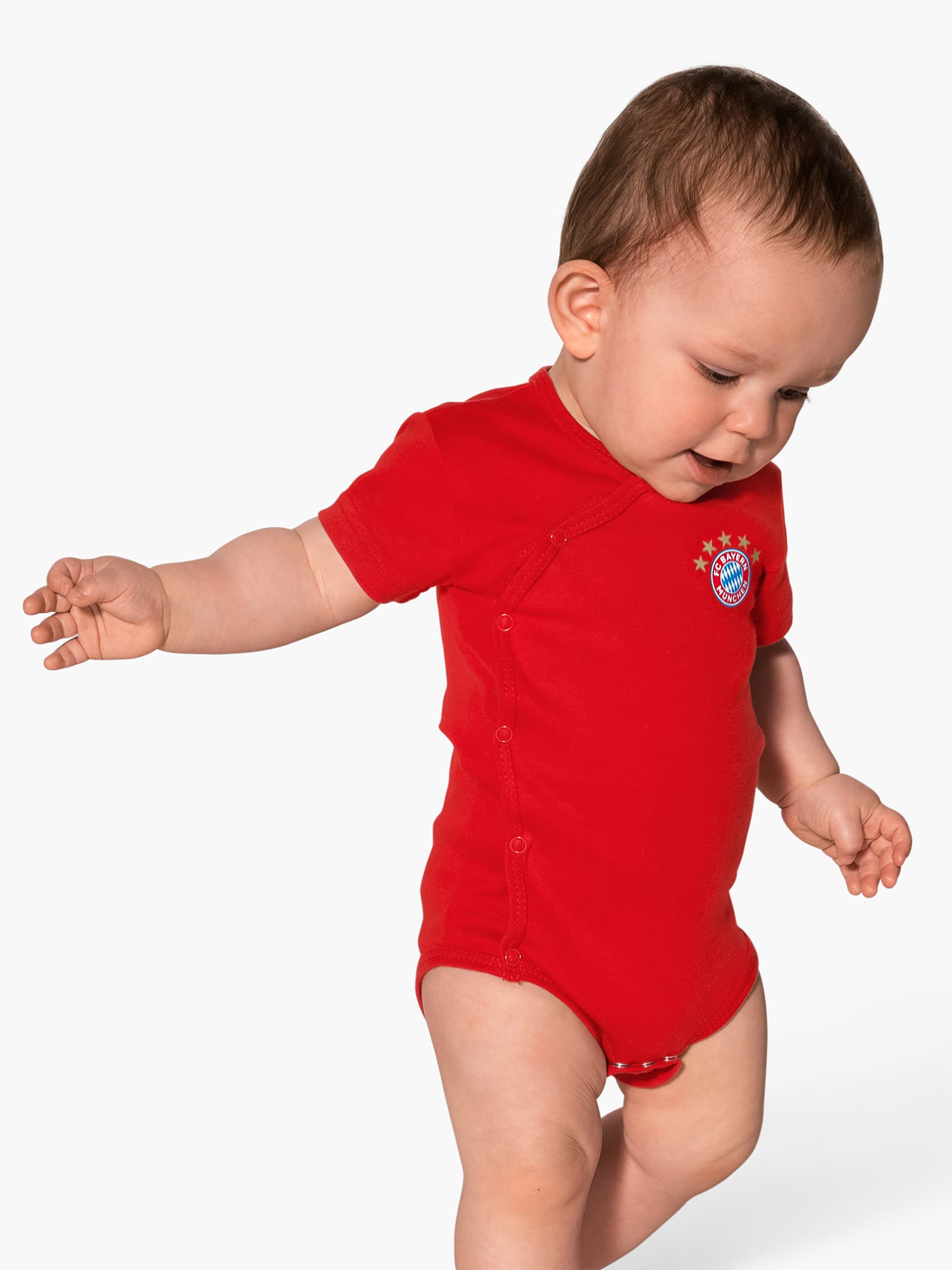 FC Bayern München Wickelbody Baby Rot - Offizieller Fanartikel