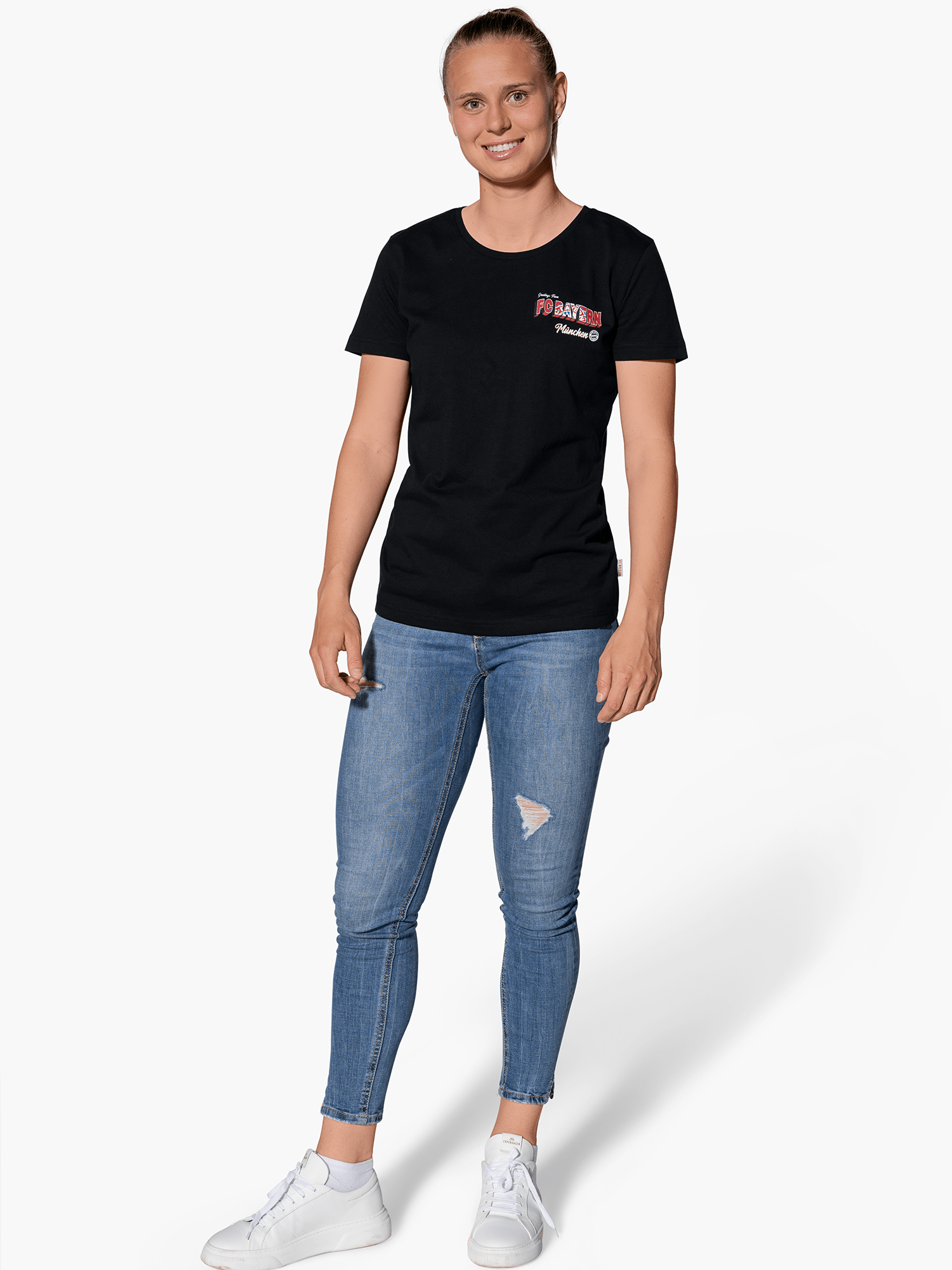 Women Mia san mia T-shirt black | Official FC Bayern Munich Store