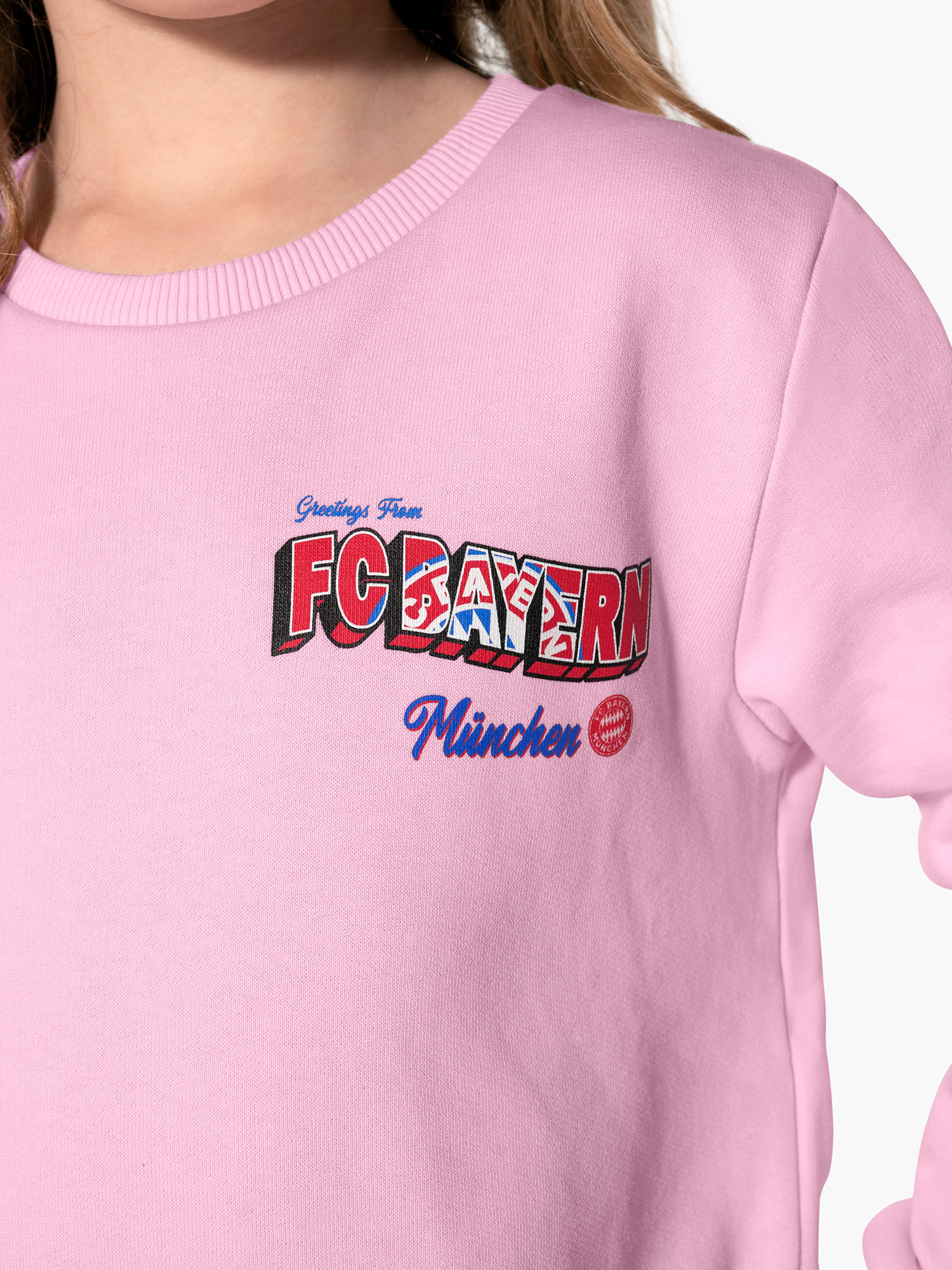 FC Bayern München Sweatshirt Kinder - Offizieller Fanartikel Mit Gesticktem Logo