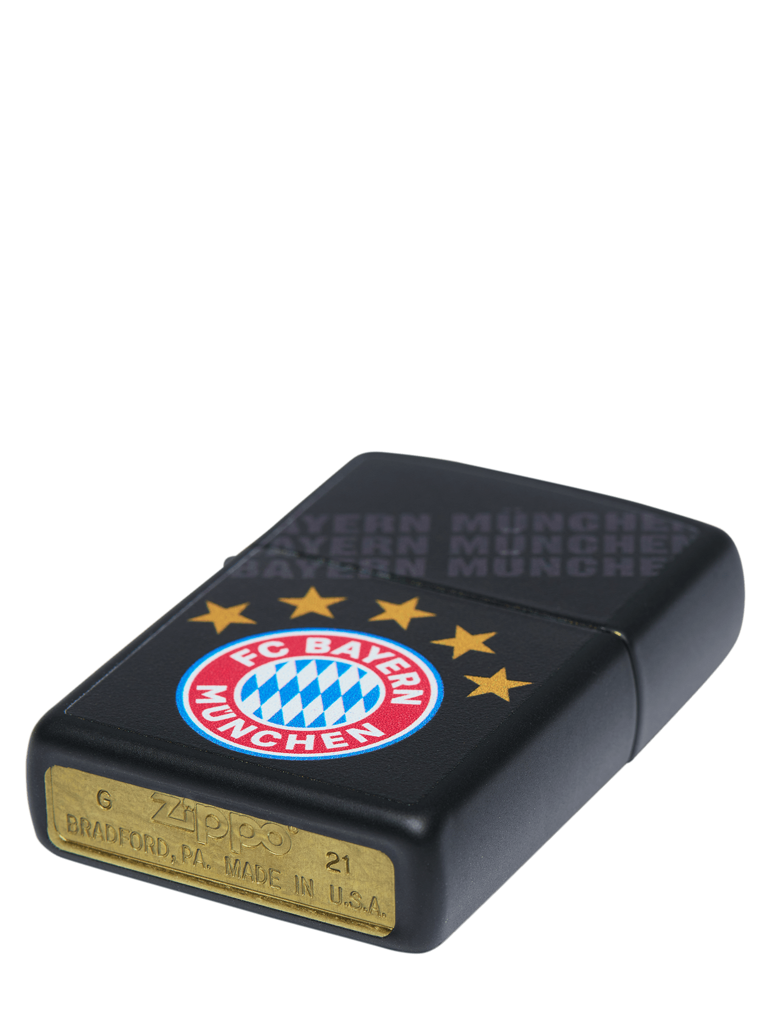 Zippo Feuerzeug FC Bayern München – Matt Rot Mit Logo, Offizieller Fanartikel
