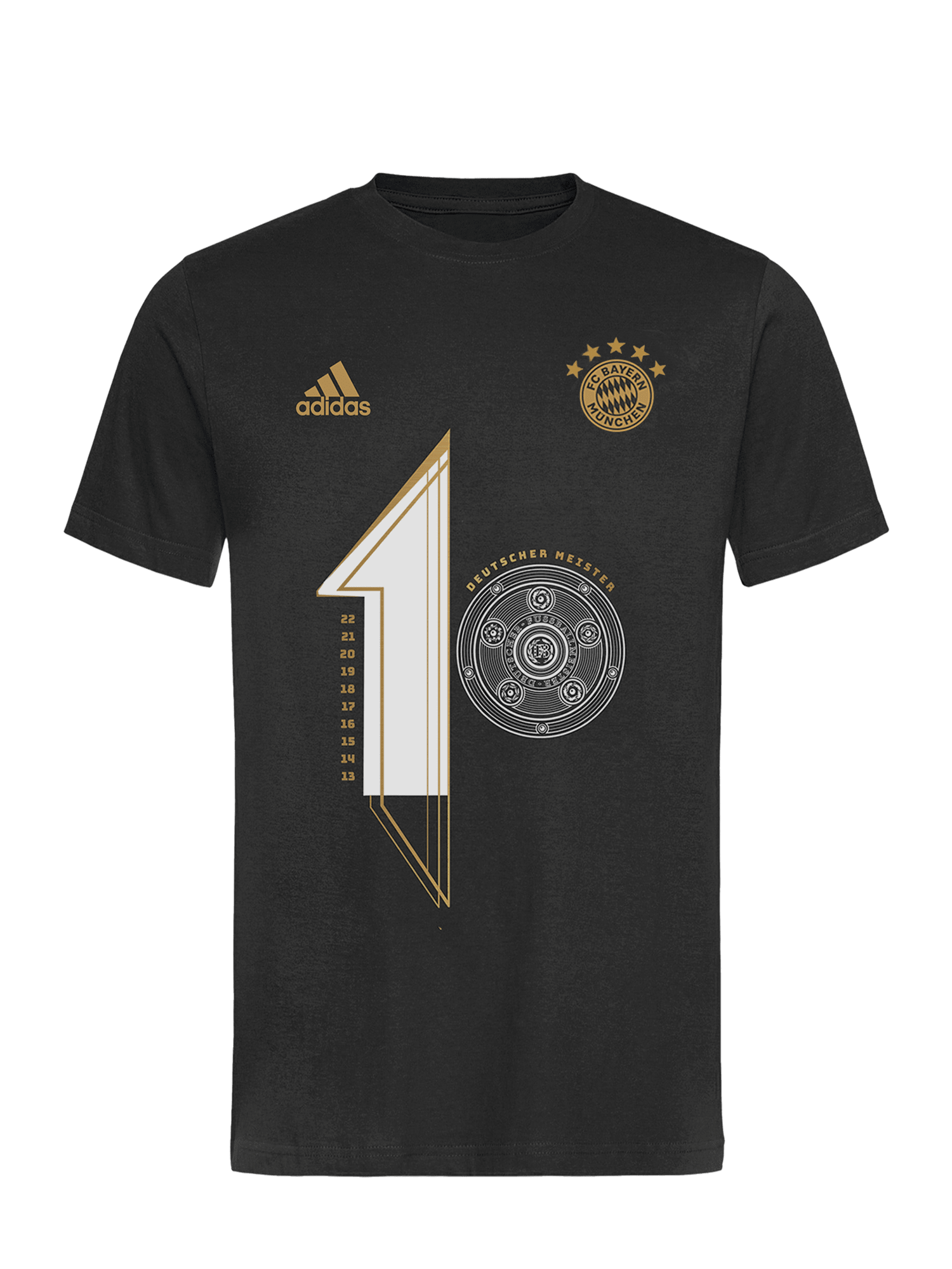 Kids T shirt German Champion 2022 black Official FC Bayern Munich Store