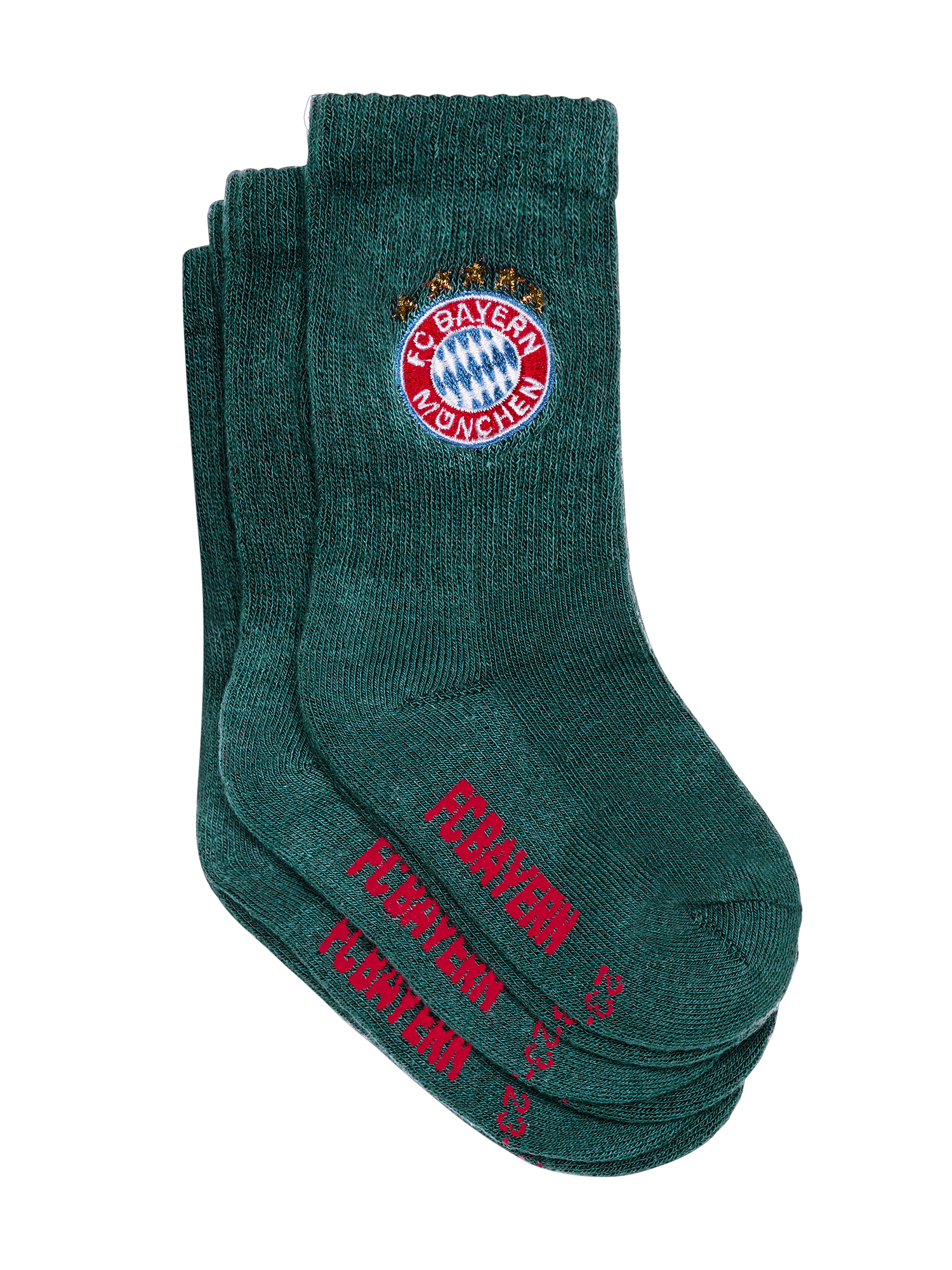 Kids Crew socks set of 3 green Official FC Bayern Munich Store
