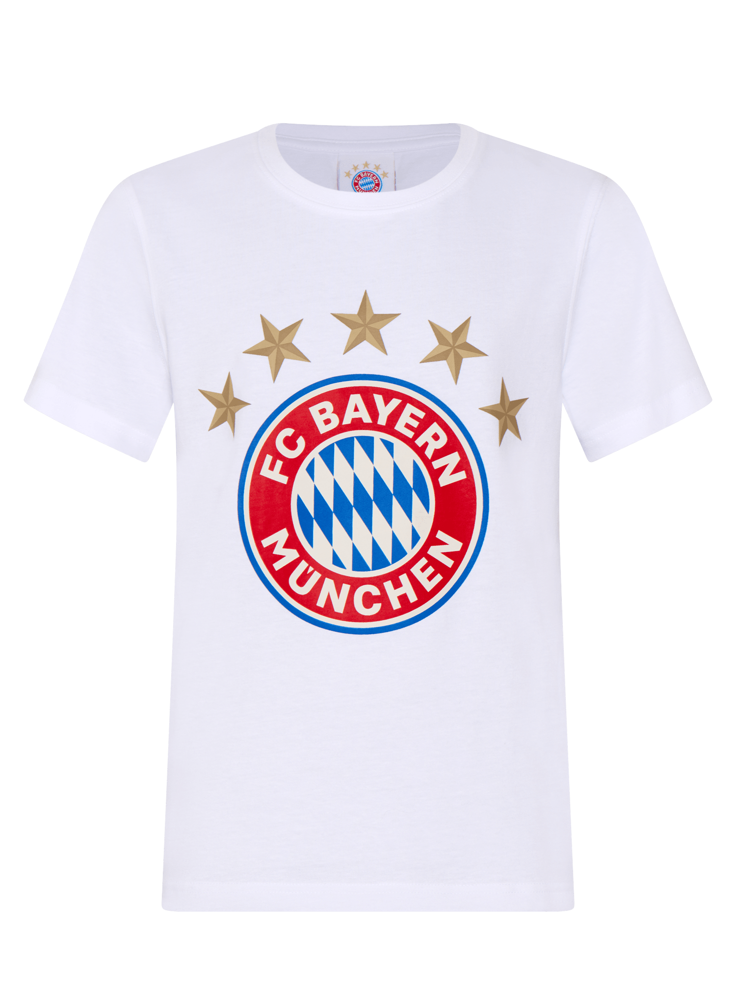 Herren T Shirt Logo weiB Offizieller FC Bayern Store
