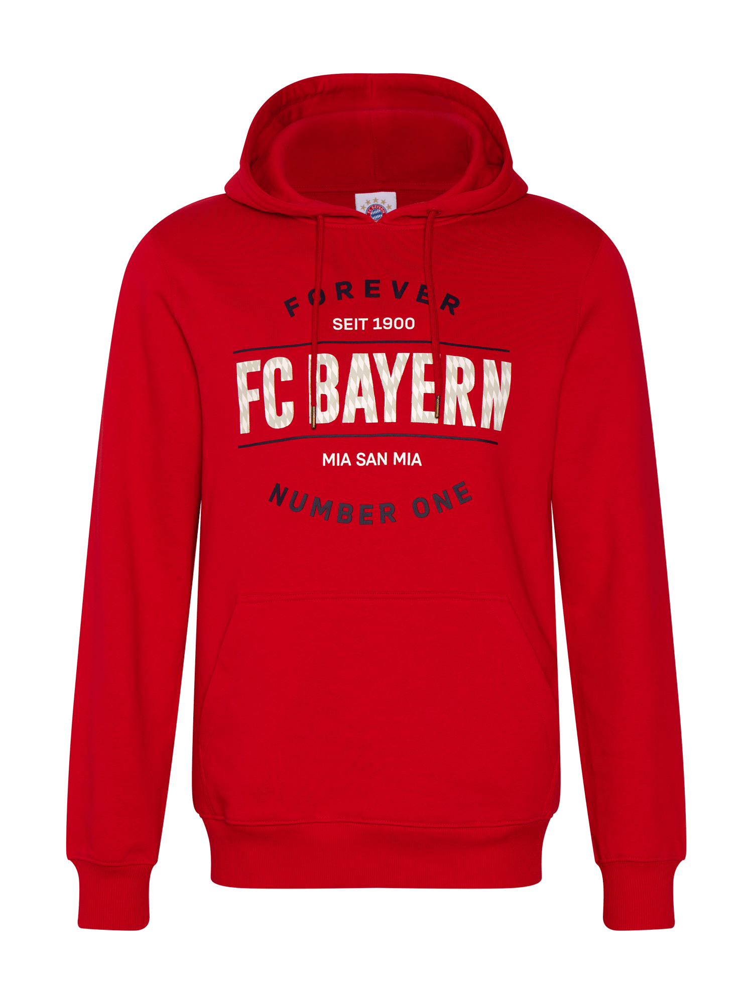 Hombres Sudadera con capucha Forever Number One rojo Official FC Bayern Munich Store