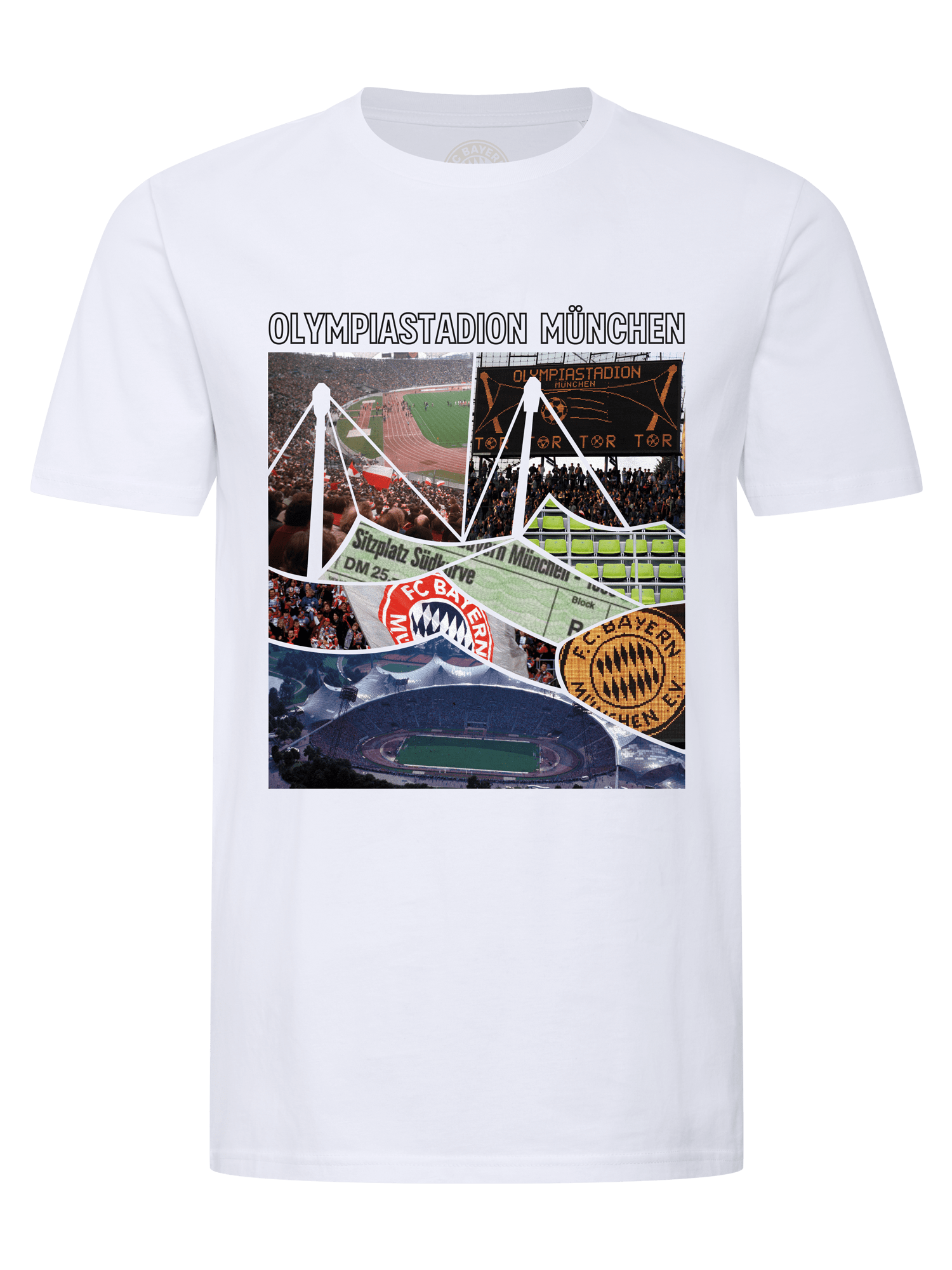 Men T Shirt Olympic Stadium Munich 1972 White Official FC Bayern 