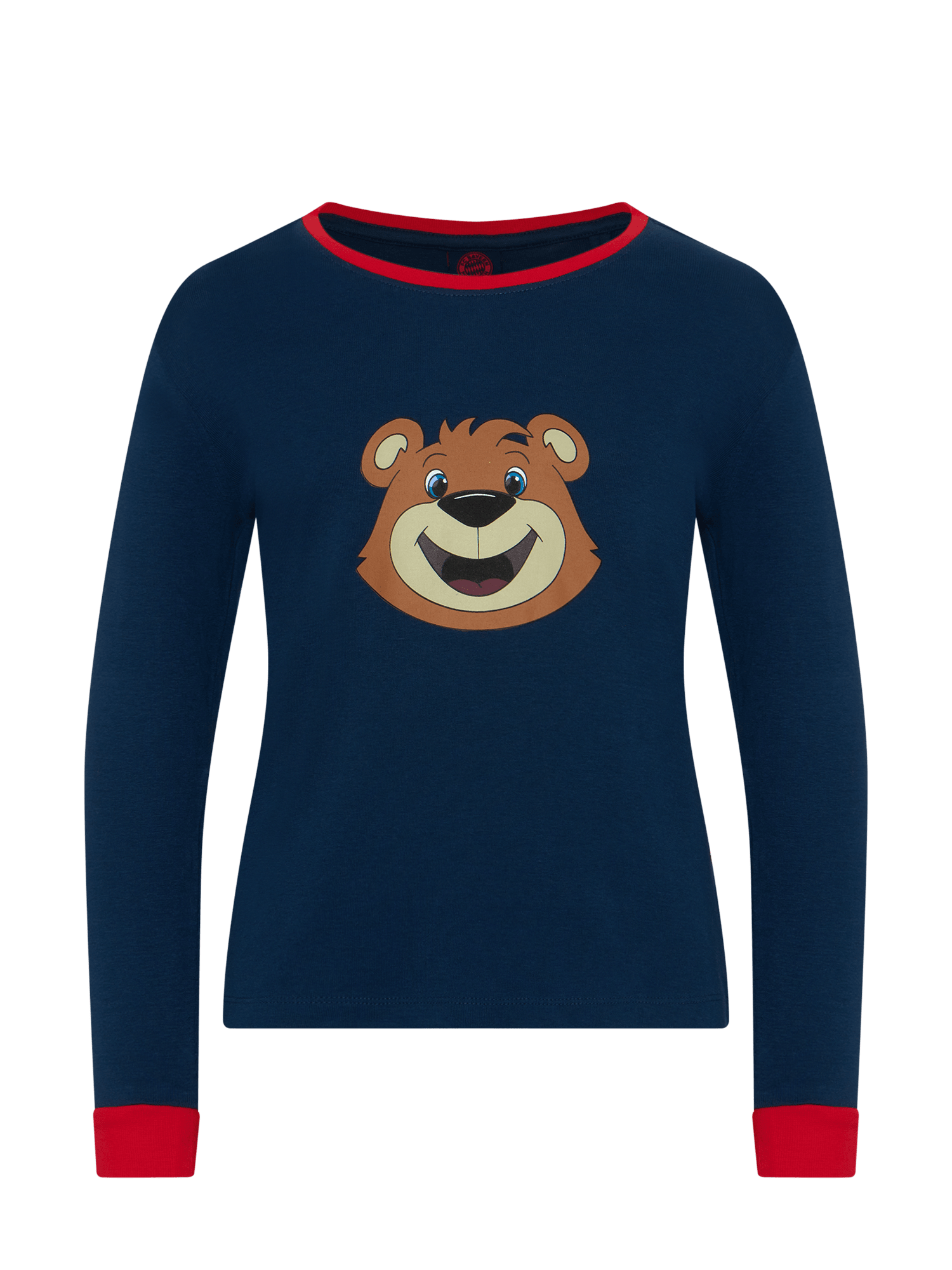 FC Bayern München Schlafanzug Lang Herren Navy - 100% Baumwolle Offizieller Fanartikel - Mia San Mia Rekordmeister