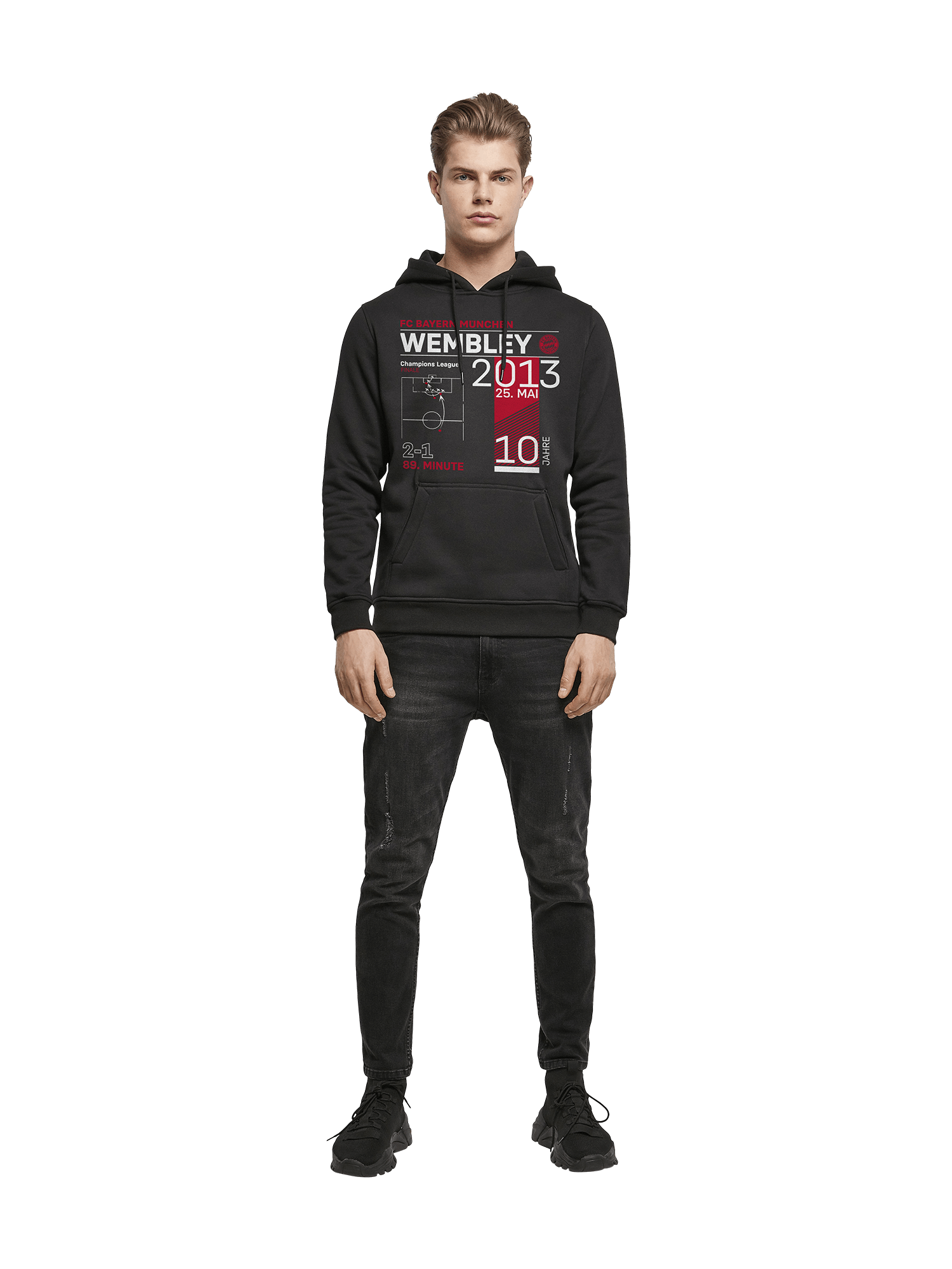 Unisex hoodie 10 jahre wembley 2013 official fc bayern munich store
