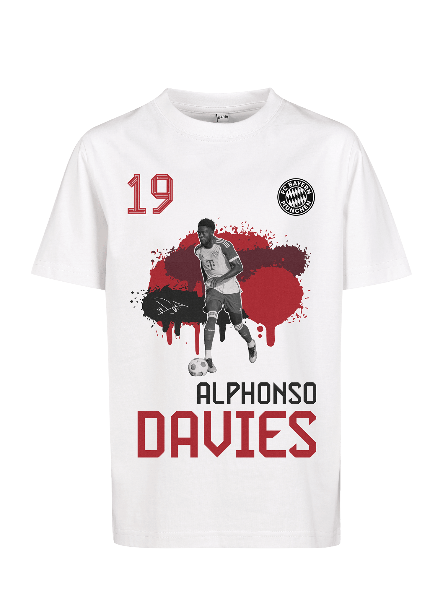 Kids Davies Tshirt white Official FC Bayern Munich Store