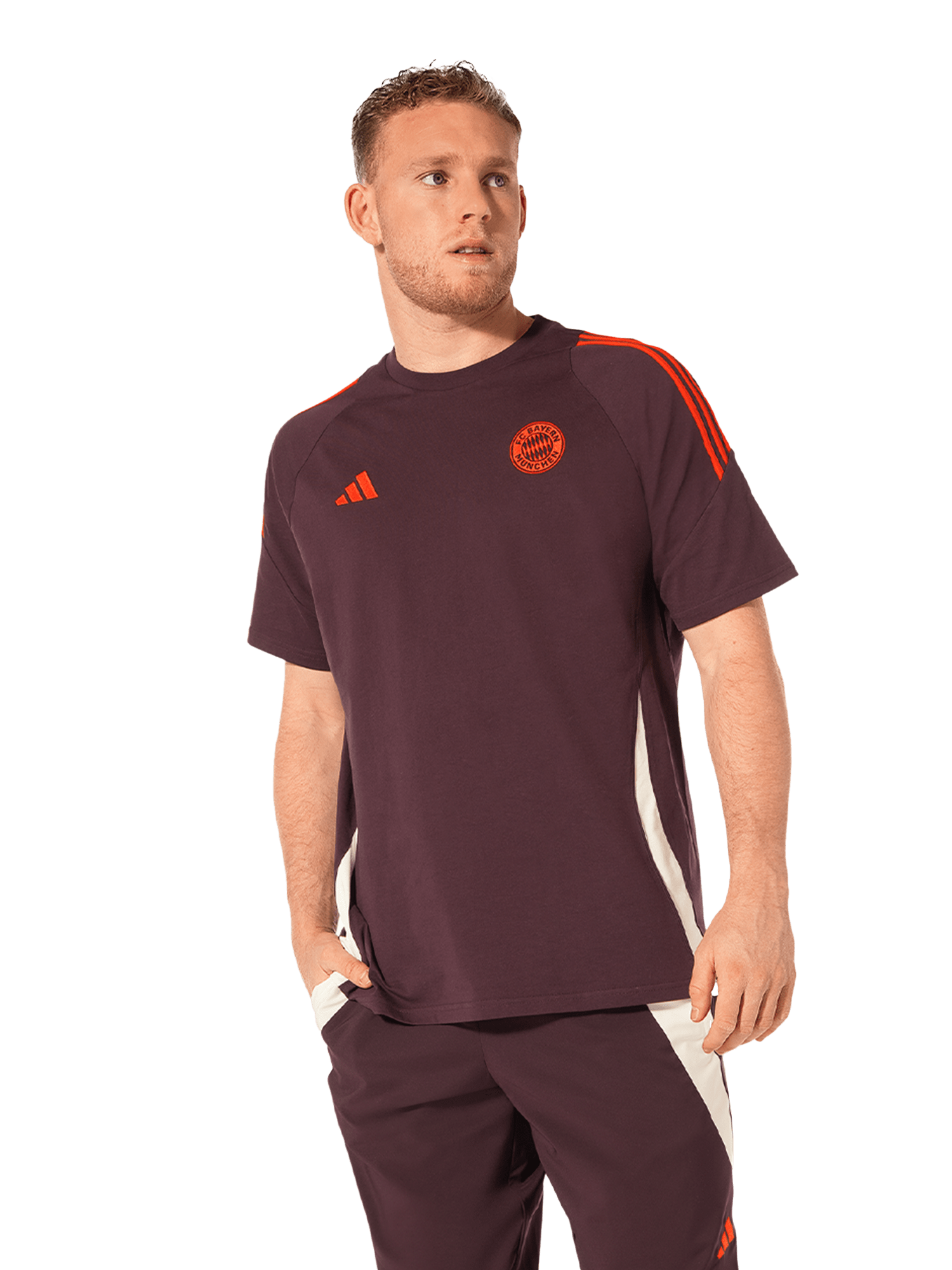 Herren T Shirt Teamline bordeaux Offizieller FC Bayern Store