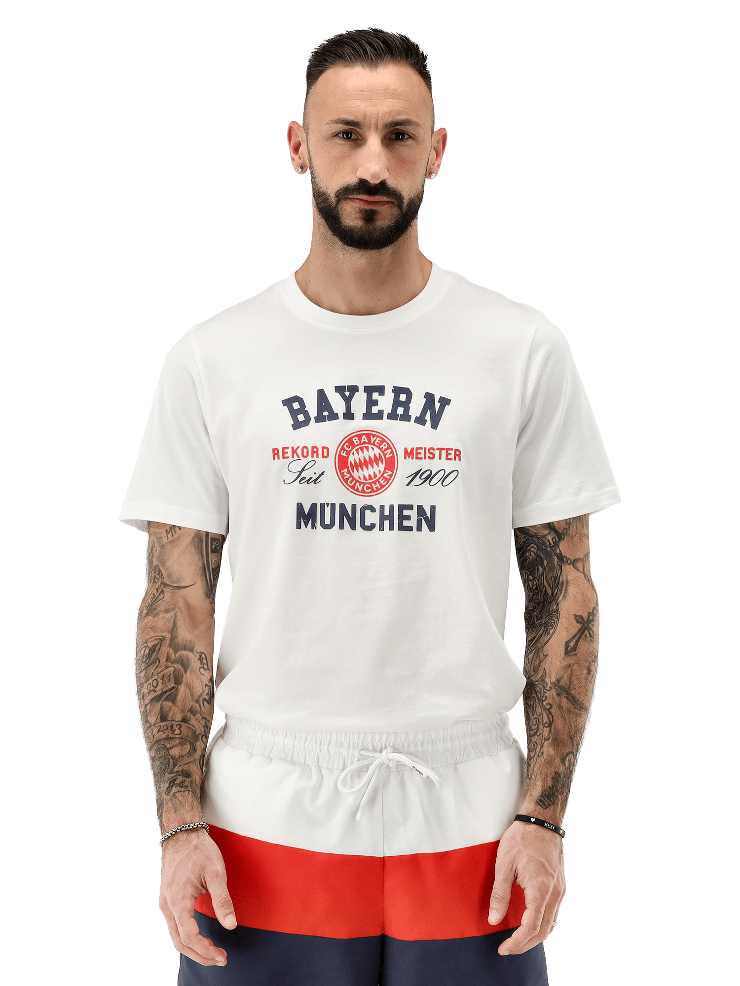 Men T shirt Record champion classic white Official FC Bayern Munich Store