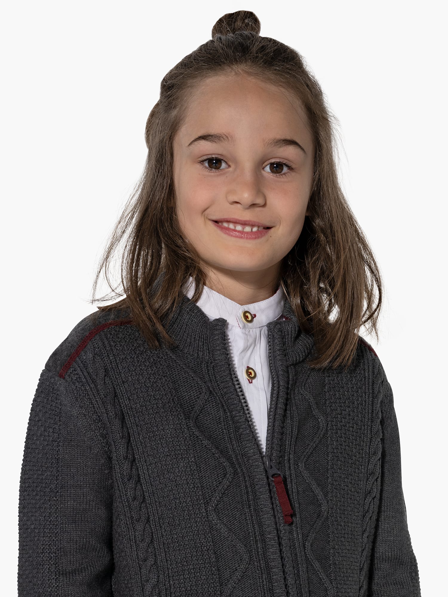 Enfants Veste bavaroise en tricot gris | FC Bayern Munich Boutique