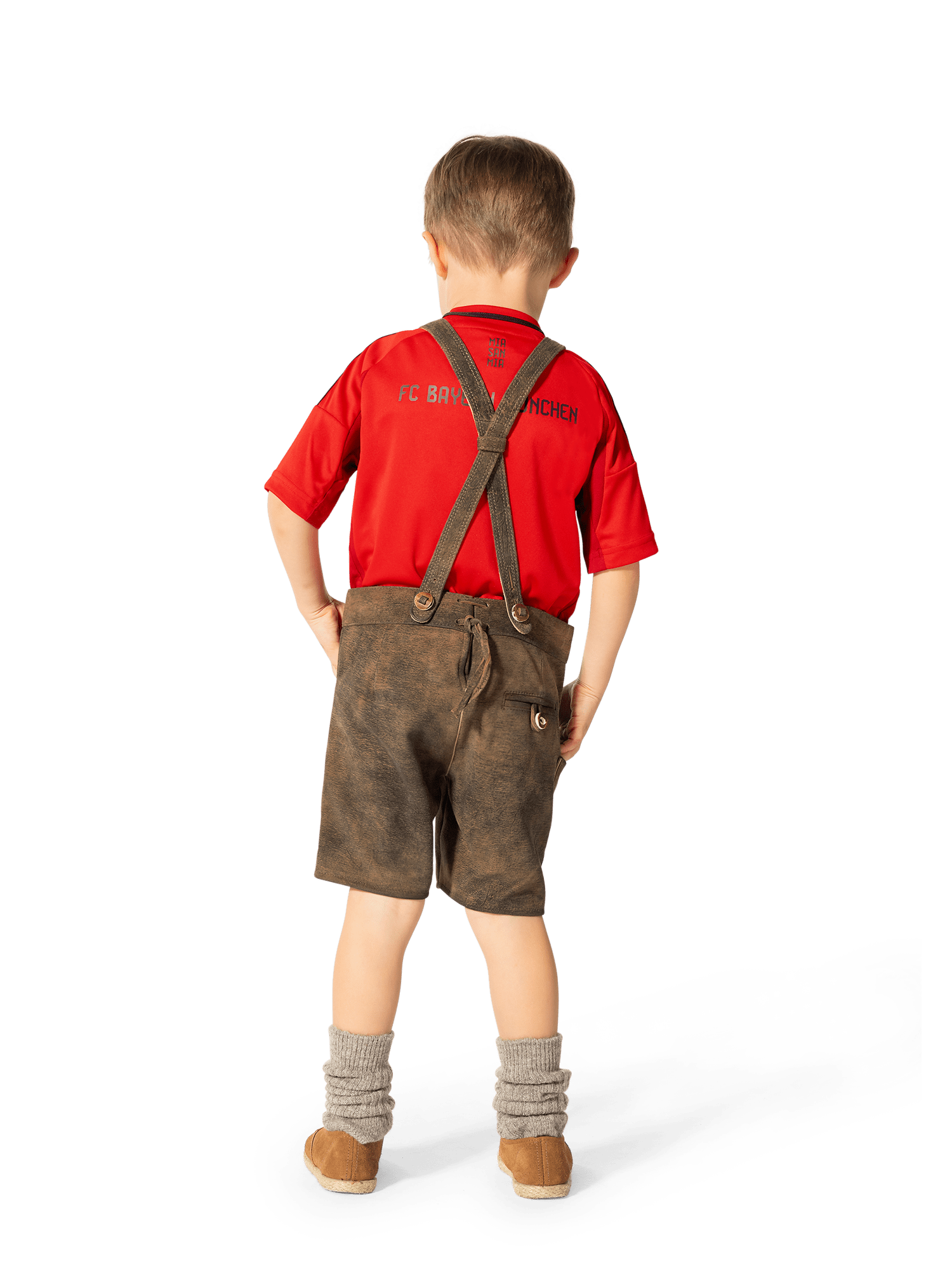 Kinder Lederhose mit Träger braun | Offizieller FC Bayern Store