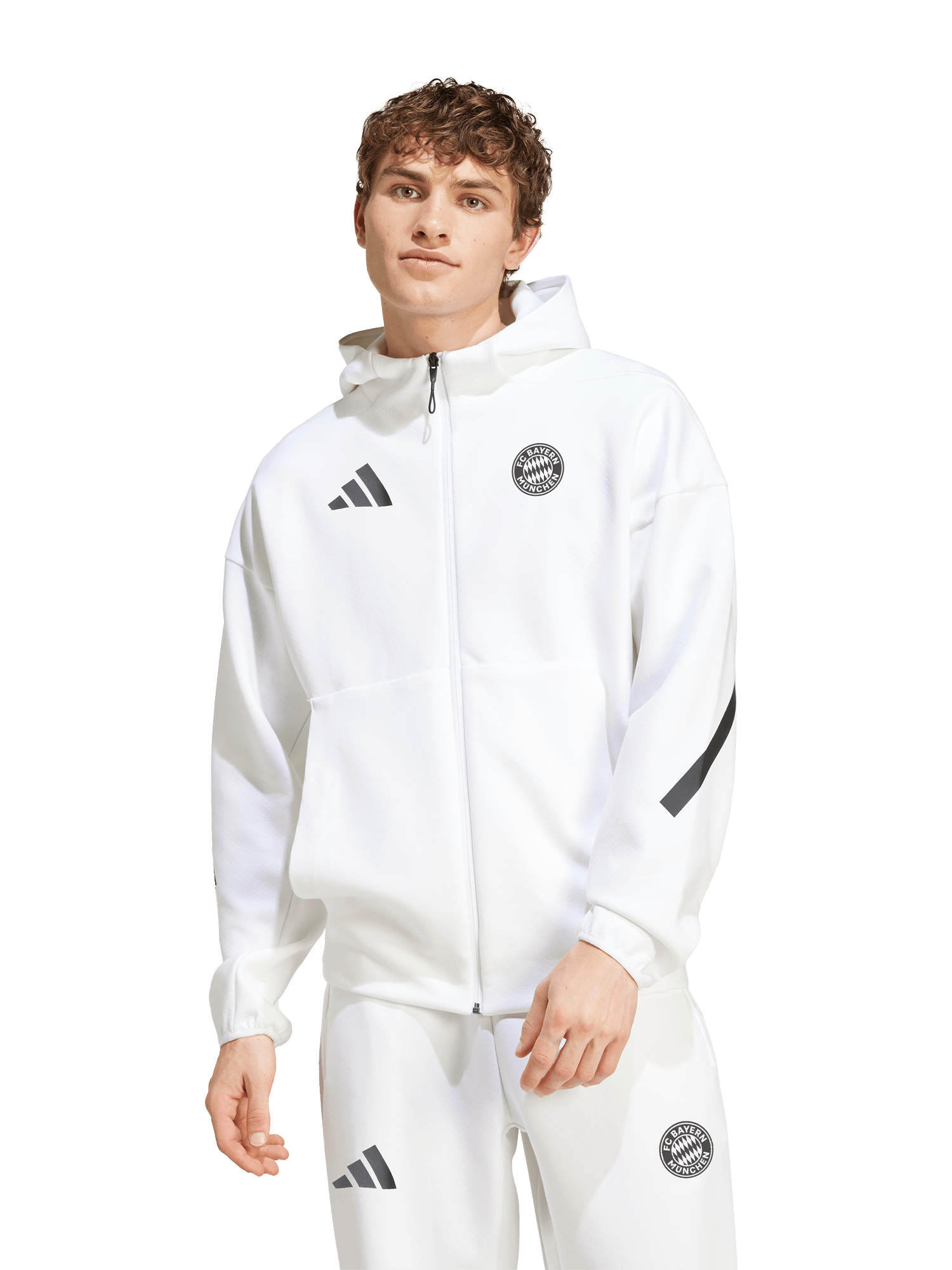 Men ZNE hooded jacket white Official FC Bayern Munich Store