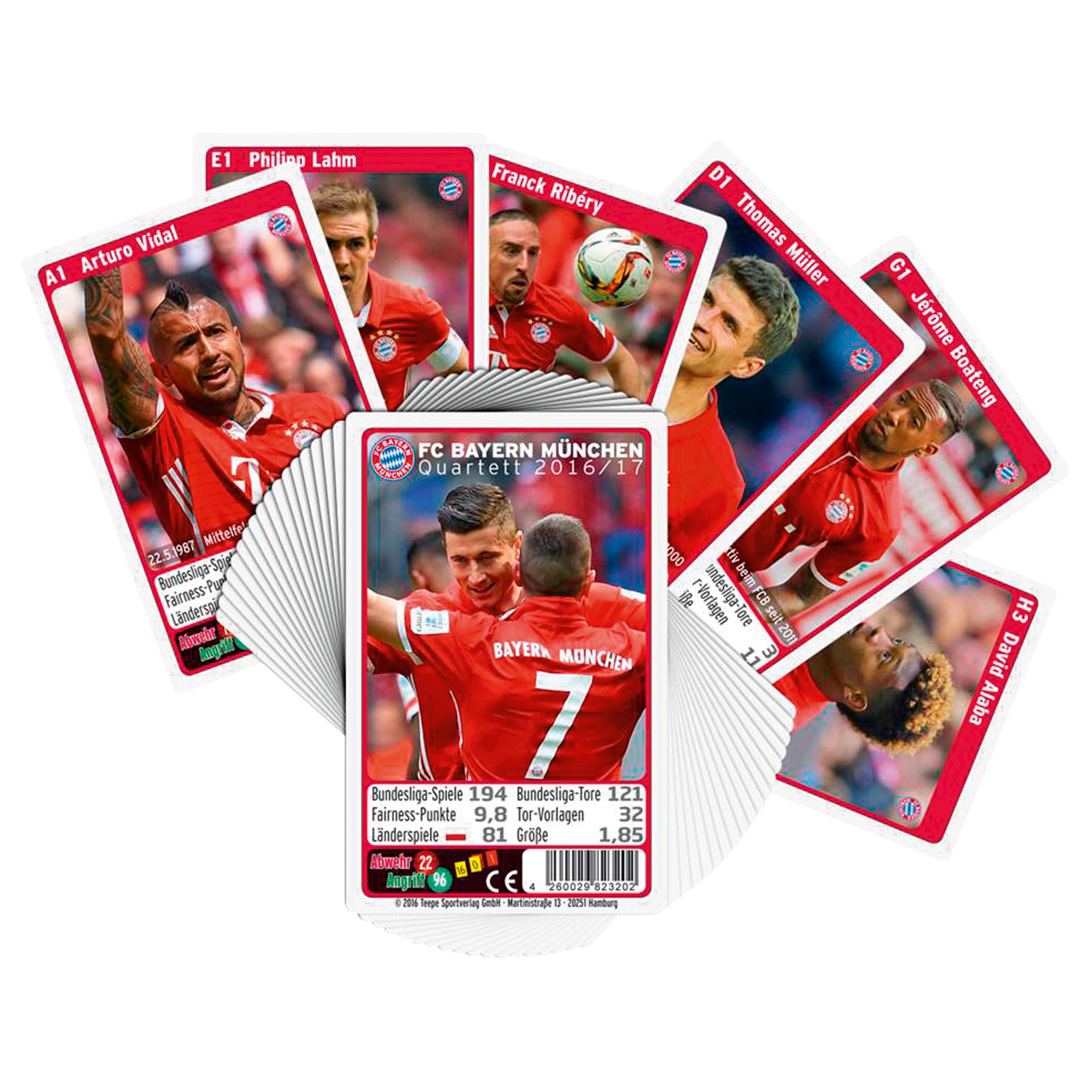 Quartett Team 2016 17 Offizieller Fc Bayern Fanshop