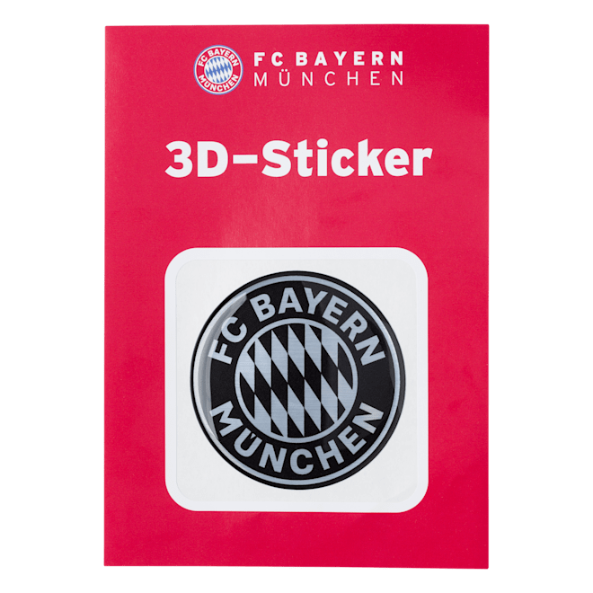 3d Aufkleber Logo Schwarz Weiss Offizieller Fc Bayern Fanshop