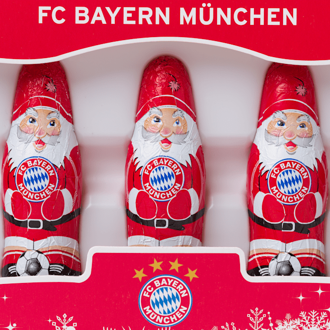 Mini Schoko Weihnachtsmann 5er Set Offizieller Fc Bayern Fanshop