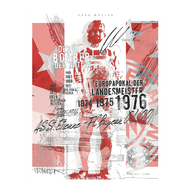 Kunstdruck Gerd Müller | Offizieller FC Bayern Store