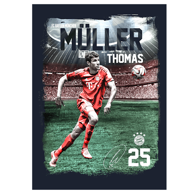 Player Poster Thomas Muller Official Fc Bayern Munich Store