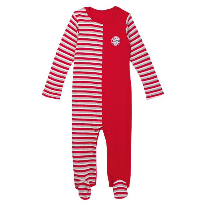 Baby Playsuit Striped Official Fc Bayern Munich Store