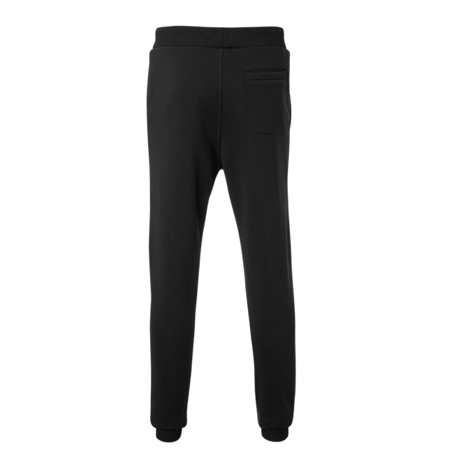 black joggers with writing