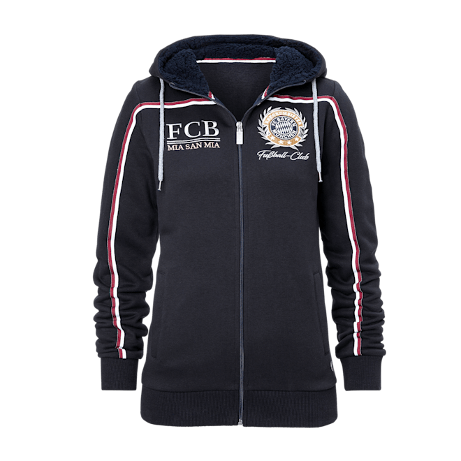 Damen Zip Hoodie Rekordmeister | Offizieller FC Bayern Fanshop Damen Zip Jacke Rekordmeister | Offizieller FC Bayern Fanshop