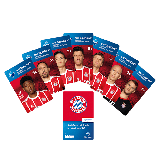 1x Aral Supercard Sammelkarte Blindpack Offizieller Fc Bayern Fanshop
