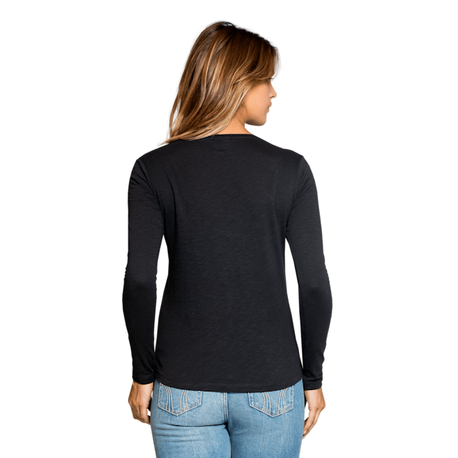 Camiseta de manga larga de señora escudo purpurina Camiseta de manga larga de señora escudo purpurina