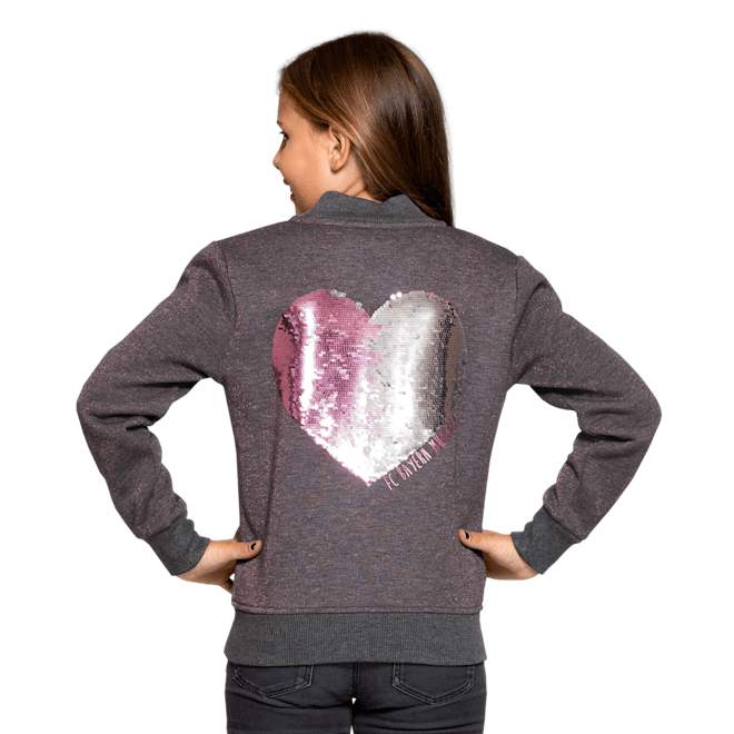 Chaqueta sudadera corazón para niña Chaqueta sudadera corazón para niña