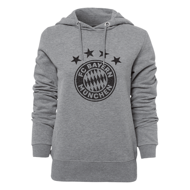Women S Hoodie Glitter Logo Official Fc Bayern Online Store